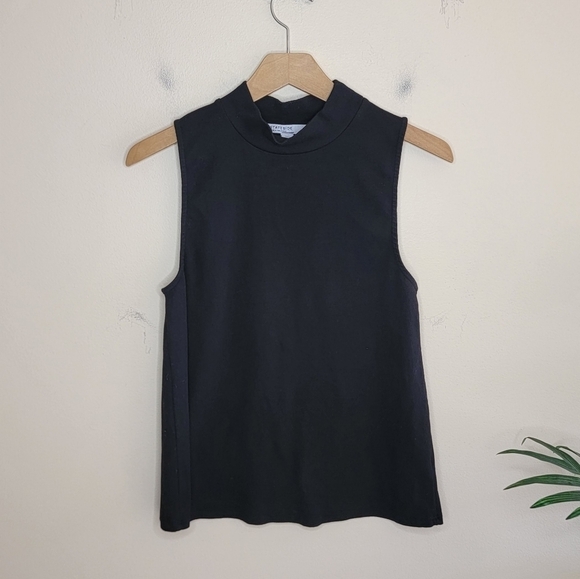NWT Stateside | Black Mockneck Sleeveless Tank Top Size Small - Picture 1 of 5